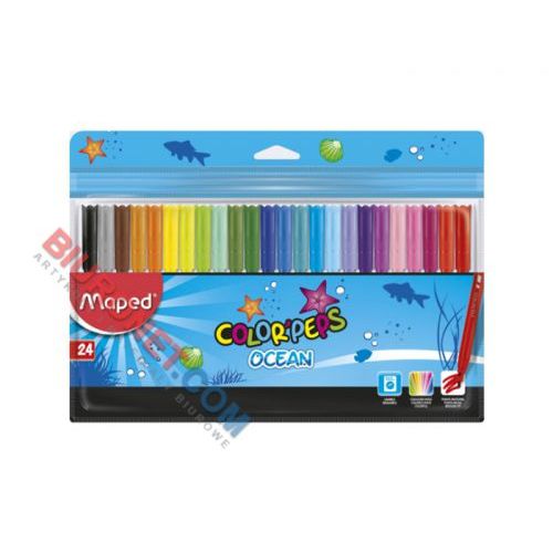 Flamastry szkolne Maped Color'Peps Ocean, 24 kolory ...
