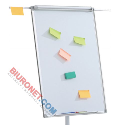 Flipchart mobilny Office Products, tablica suchościeralna magnetyczna 70x100 cm, z półką i wyciąganymi ramionami wysokość do 217 cm