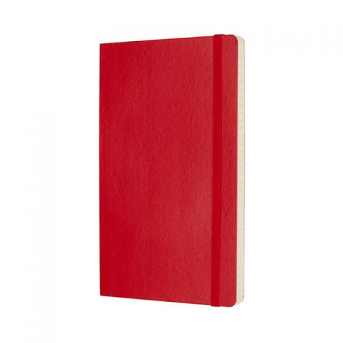 Notes MOLESKINE Classic L, 13x21cm, w linie, miękka oprawa, 192 strony czerwony w linie
