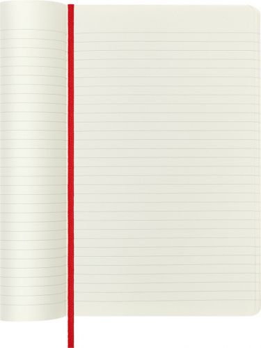 Notes MOLESKINE Classic L, 13x21cm, w linie, miękka oprawa, 192 strony czerwony w linie