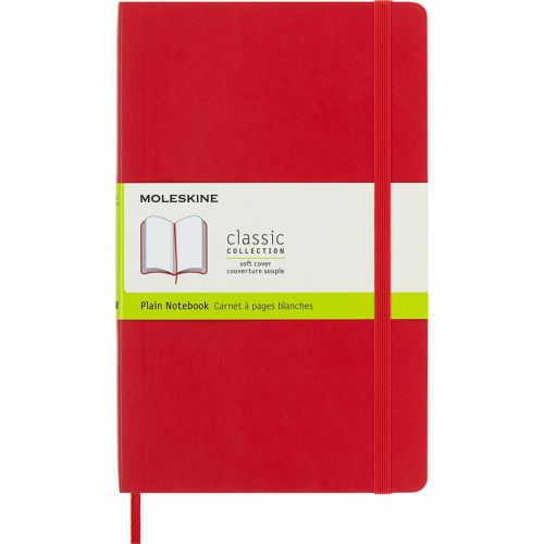 Notes Moleskine Classic L 19x21 cm, 192 strony, gładki, miękka oprawa z gumką czerwony