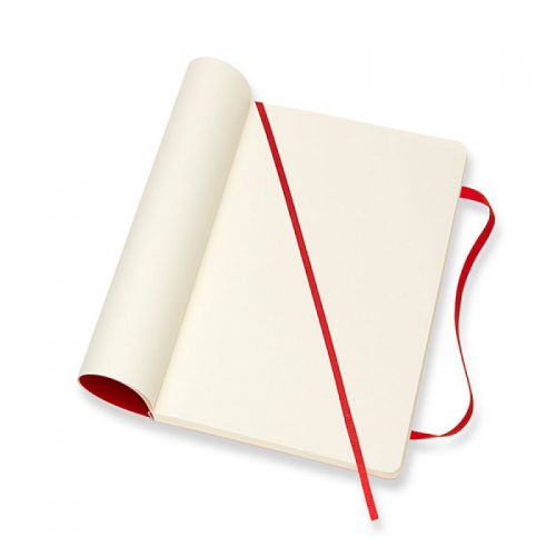 Notes Moleskine Classic L 19x21 cm, 192 strony, gładki, miękka oprawa z gumką czerwony