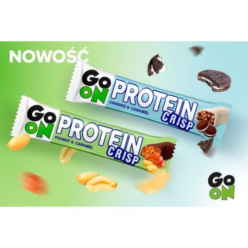Sante GO ON Protein Crisp - baton proteinowy 20% białka, 24 sztuki orzechowo karmelowy