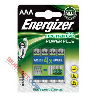 Akumulatorki Energizer Accu Recharge Power Plus HR03 AAA 700mAh 1,2V 4 sztuki