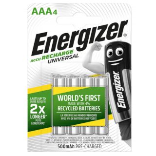 Akumulatorki Energizer Accu Recharge Universal HR03 AAA 500mAh 1,2V 4 sztuki