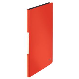 Album ofertowy Leitz Solid A4, 20 koszulek, okładka miękka jasno czerwony