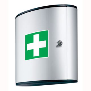 Apteczka Durable First Aid, aluminiowa szafka  z 2 szufladami