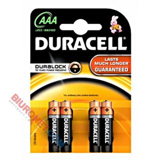 Baterie Duracell Basic, paluszki alkaliczne, 4 sztuki AAA - LR03