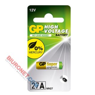 Baterie wysokonapięciowe GP High Voltage 27A MN27 12V, alkaliczne 1 sztuka