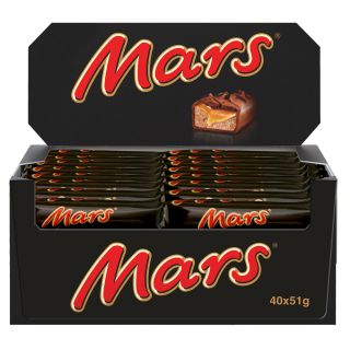 Baton czekoladowy Mars z karmelem i nugatowym nadzieniem 40 sztuk