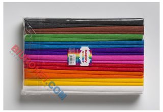 Bibuła marszczona Happy Color 25 x 200 cm, krepina 10 rolek, mix kolorów kolory podstawowe