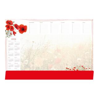 Biuwar Michalczyk i Prokop T-2-B3 49 x 33,5 cm, podkładka na biurko z kalendarzem 2026 i planem tygodniowym, blok 52 kartki z listwą 49 x 33,5 cm