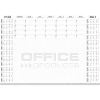 Biuwar z planem tygodniowym Office Products A2 2024/2025, blok 52 kartki, podkładka na biurko 420 x 594 mm