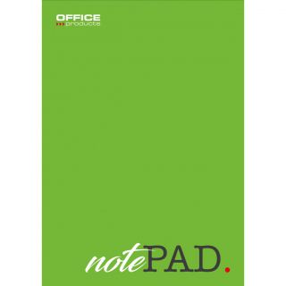 Blok biurowy Office Products, w kratkę, zamykany od góry, zielony, 50 kartek A5