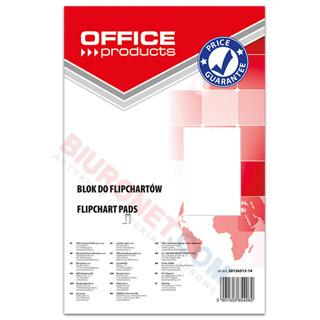 Blok do flipchartów Office Products, biały papier w kratkę 65 x 100 cm 20 kartek