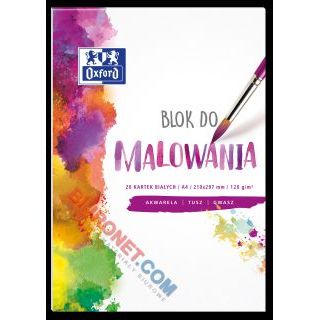 Blok do malowania farbami akwarelowymi Oxford, 20 kartek 120g A4