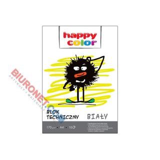 Blok techniczny Happy Color, 10 białych kart, gramatura 170 g/m2 format A3