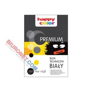 Blok techniczny Happy Color, 10 białych kart, gramatura 250 g/m2 format A3