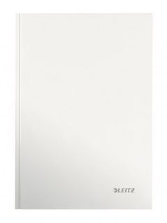 Brulion Leitz WOW A4, 80 kartek w kratkę, zeszyt w twardej oprawie biały