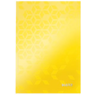 Brulion Leitz WOW A5, 80 kartek w kratkę, zeszyt w twardej oprawie żółty
