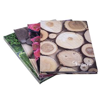 Brulion Office Products Nature A4, w kratkę, szyty zeszyt w twardej oprawie 96 kartek