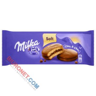 Ciastka MILKA Choc&Choc Soft, biszkopty z nadzieniem w mlecznej czekoladzie 150g