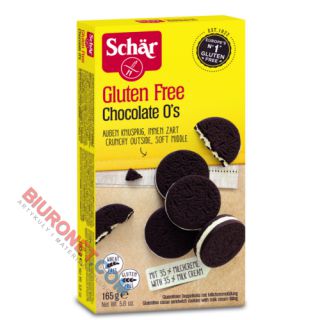 Ciastka Schar Chocolate O's, bezglutenowe herbatniki kakaowe z mlecznym kremem 165g