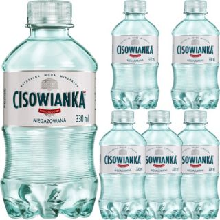 Cisowianka 0,33L x 6 sztuk, woda mineralna w butelkach PET niegazowana