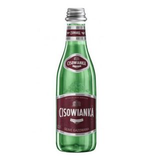 Cisowianka 0,3L x 24 sztuki, woda mineralna w szklanych butelkach silnie gazowana