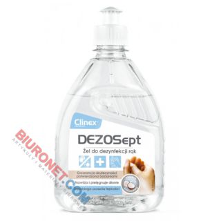 CLINEX DEZOSept, żel dezynfekujący do rąk, wirusobójczy 500ml