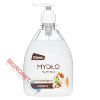 CLINEX Liquid Soap, kremowe mydło w płynie 500ml, butelka z pompką migdałowe