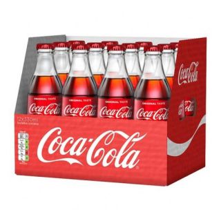 Coca Cola 0,33L, napój gazowany w butelce szklanej 12 sztuk