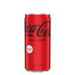 Coca Cola Zero 0,2L, napój gazowany bez cukru w puszce 24 sztuki