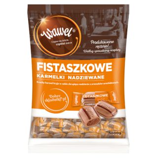 Cukierki Fistaszkowe Wawel, twarde karmelki z nadzieniem orzechowym 1kg
