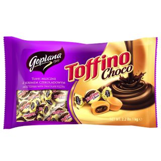Cukierki Goplana Toffino Choco, mleczne toffi z nadzieniem czekoladowym 1kg