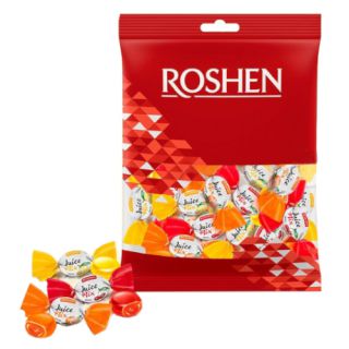 Cukierki Roshen Juice Mix, twarde karmelki owocowe z nadzieniem 1kg