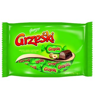 Cukierki w czekoladzie mlecznej Goplana Grześki, z kremem o smaku orzechowym 1kg