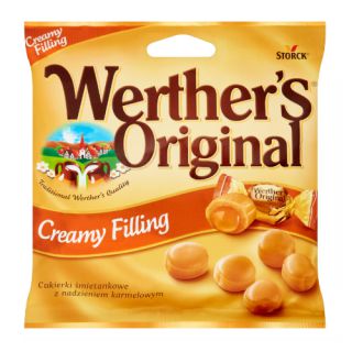 Cukierki Werther's Original Storck, śmietankowe toffi z nadzieniem 80g