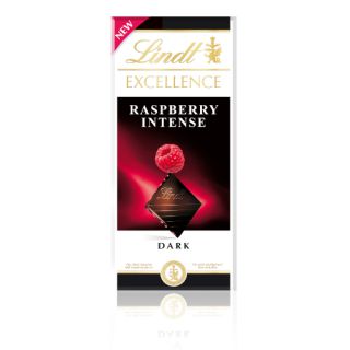 Czekolada Lindt Excellence Raspberry Intense, gorzka z dodatkami 100g