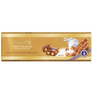 Czekolada Lindt Swiss Premium Chocolate, z orzechami laskowymi 300g