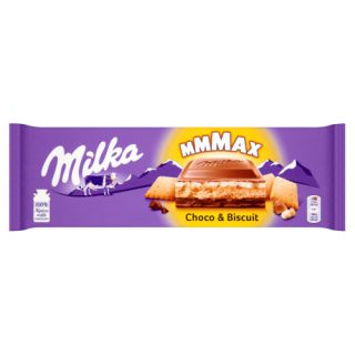 Czekolada Milka MMMAX Choco & Biscuit, mleczna z herbatnikami i kremowym nadzieniem 300g