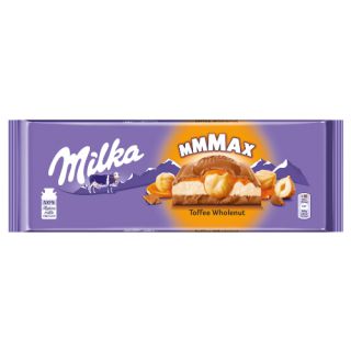 Czekolada Milka MMMAX Toffee Wholenut, mleczna z karmelem i orzechami laskowymi 300g