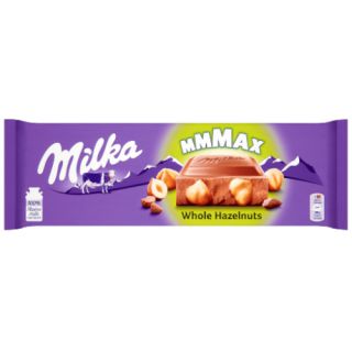 Czekolada Milka MMMAX Whole Hazelnuts, mleczna z orzechami laskowymi 270g