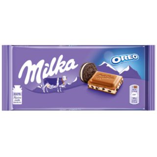 Czekolada Milka Oreo, mleczna z kakaowymi herbatnikami i mlecznym nadzieniem 100g