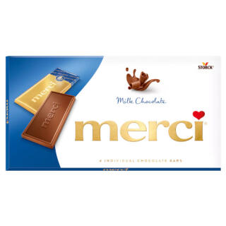 Czekolada mleczna Merci Storck, 4 indywidualnie pakowane batoniki 100 g