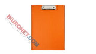 Deska A4 Biurfol, podkładka do pisania z okładką i klipsem pomarańczowa
