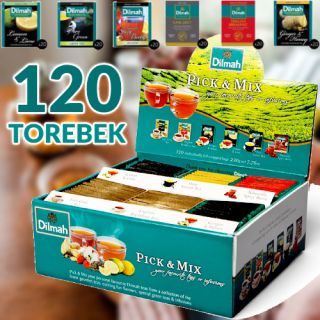 Dilmah Pick'N'Mix, zestaw czarnych herbat aromatyzowanych, w kopertach 120 torebek