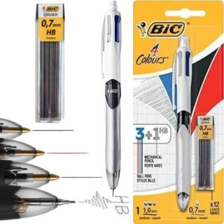 Długopis automatyczny 4w1 BIC 3 kolory i ołówek automatyczny + 12 wkładów 4w1