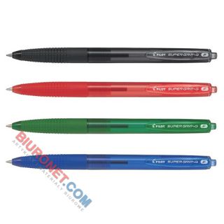 Długopis automatyczny Pilot Super Grip G 0.7 mm, tusz olejowy niebieski