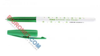 Długopis jednorazowy Toma TO-059, ze skuwką zielony
